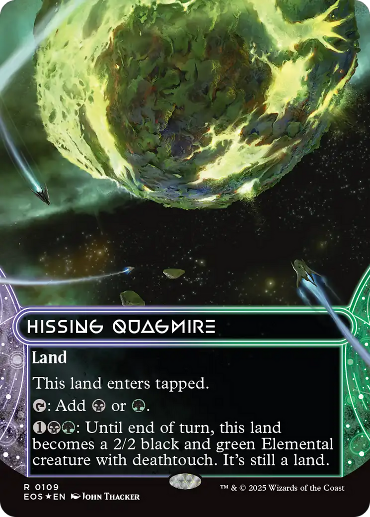 Hissing Quagmire (0109) (Borderless) (Galaxy Foil) [Edge of Eternities: Stellar Sights] | L.A. Mood Comics and Games
