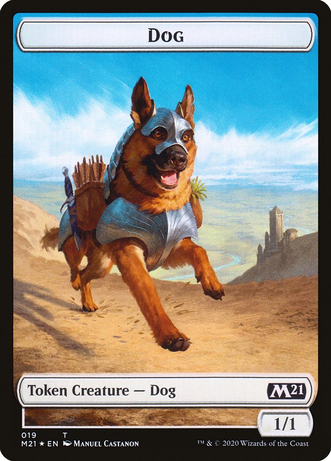 Cat (020) // Dog Double-Sided Token [Core Set 2021 Tokens] | L.A. Mood Comics and Games