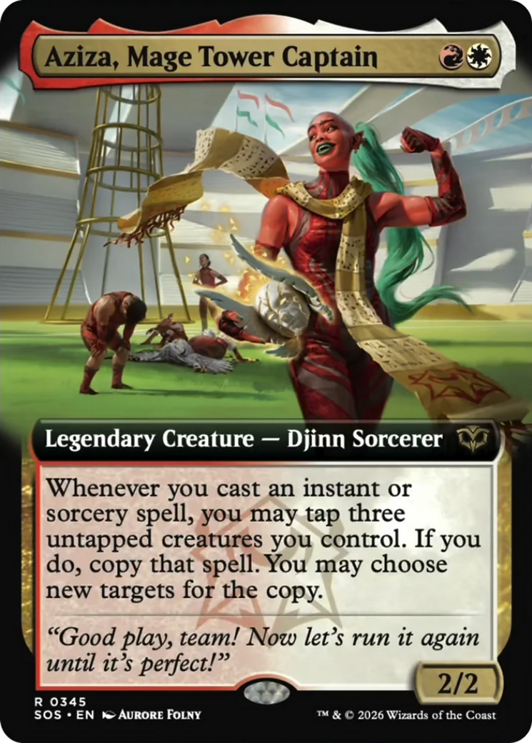 Aziza, Mage Tower Captain (Extended Art) [Secrets of Strixhaven] | L.A. Mood Comics and Games