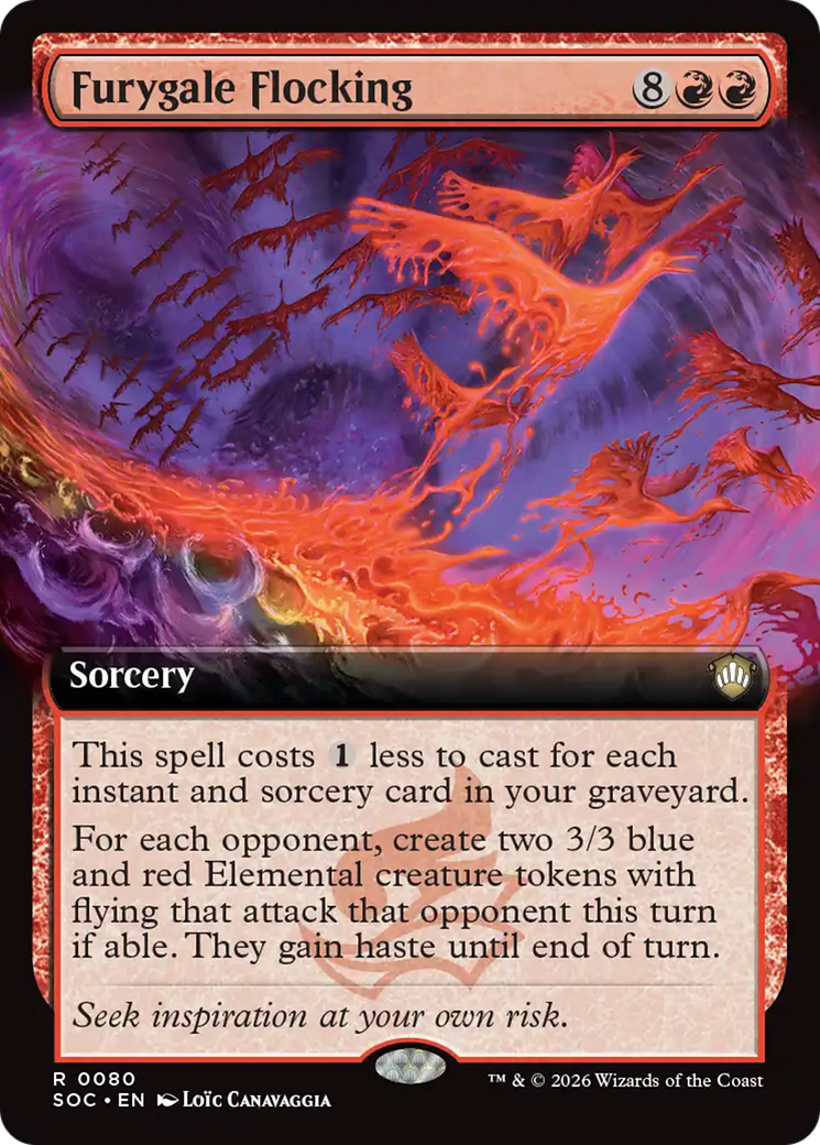 Furygale Flocking (Extended Art) [Secrets of Strixhaven Commander] | L.A. Mood Comics and Games