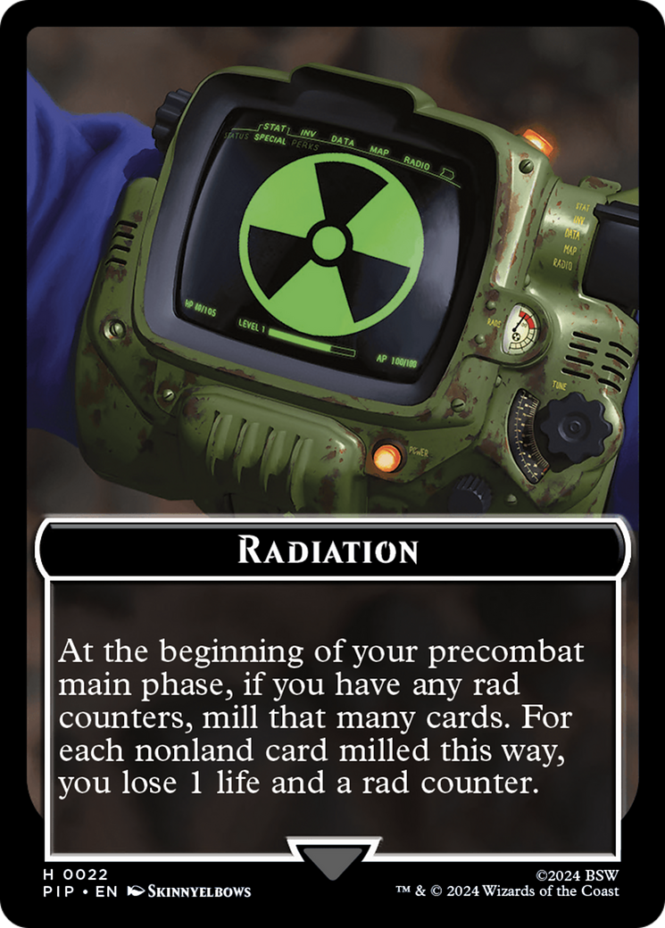 Radiation // Alien Double-Sided Token [Fallout Tokens] | L.A. Mood Comics and Games