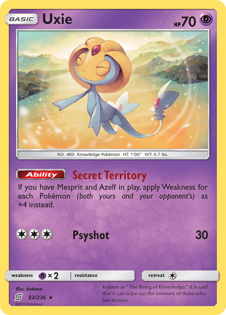 Uxie (83/236) [Sun & Moon: Unified Minds] | L.A. Mood Comics and Games