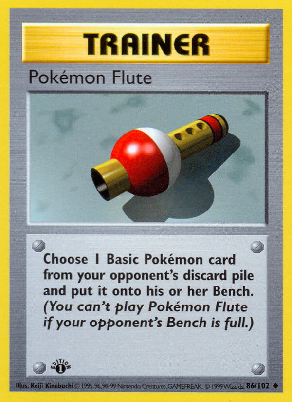 Pokemon Flute (86/102) (Shadowless) [Base Set 1st Edition] | L.A. Mood Comics and Games