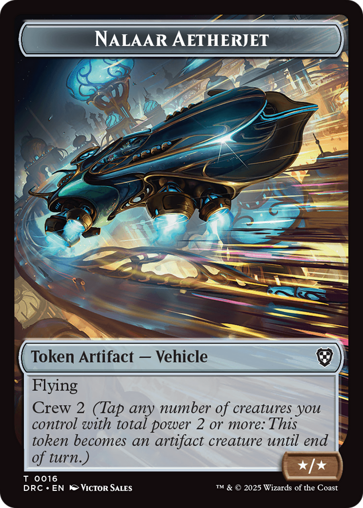 Construct // Nalaar Aetherjet Double-Sided Token [Aetherdrift Commander Tokens] | L.A. Mood Comics and Games