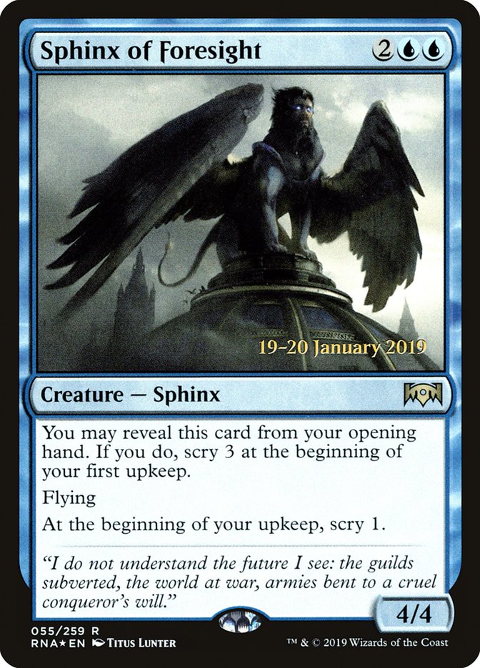 Sphinx of Foresight [Ravnica Allegiance Prerelease Promos] | L.A. Mood Comics and Games