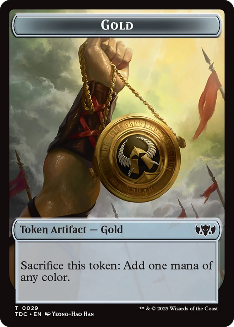 Elemental (0016) // Gold Double-Sided Token [Tarkir: Dragonstorm Commander Tokens] | L.A. Mood Comics and Games