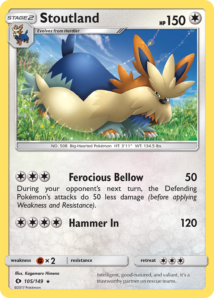 Stoutland (105/149) [Sun & Moon: Base Set] | L.A. Mood Comics and Games
