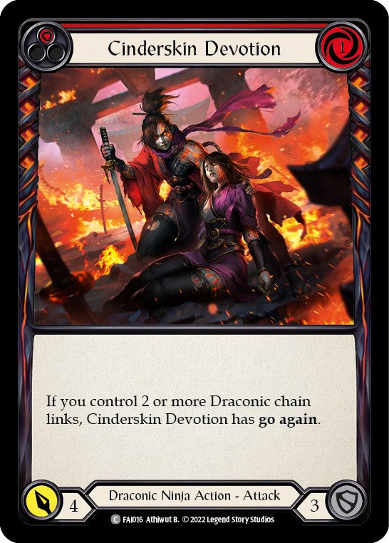 Cinderskin Devotion (Red) [FAI016] (Uprising Fai Blitz Deck) | L.A. Mood Comics and Games