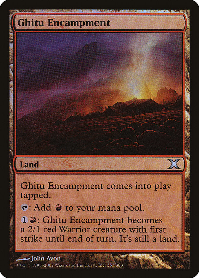 Ghitu Encampment (Premium Foil) [Tenth Edition] | L.A. Mood Comics and Games