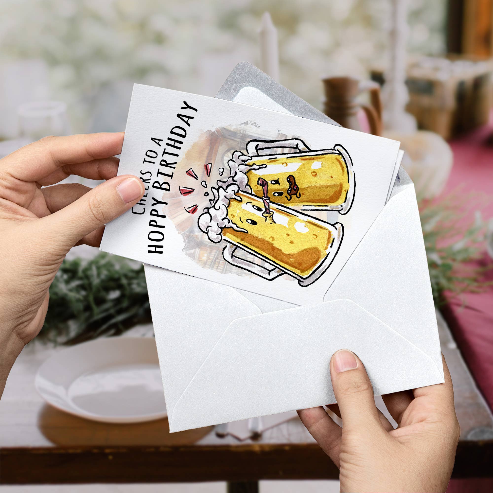 "Cheers to a Hoppy Birthday" - Funny Beer Birthday Card | L.A. Mood Comics and Games