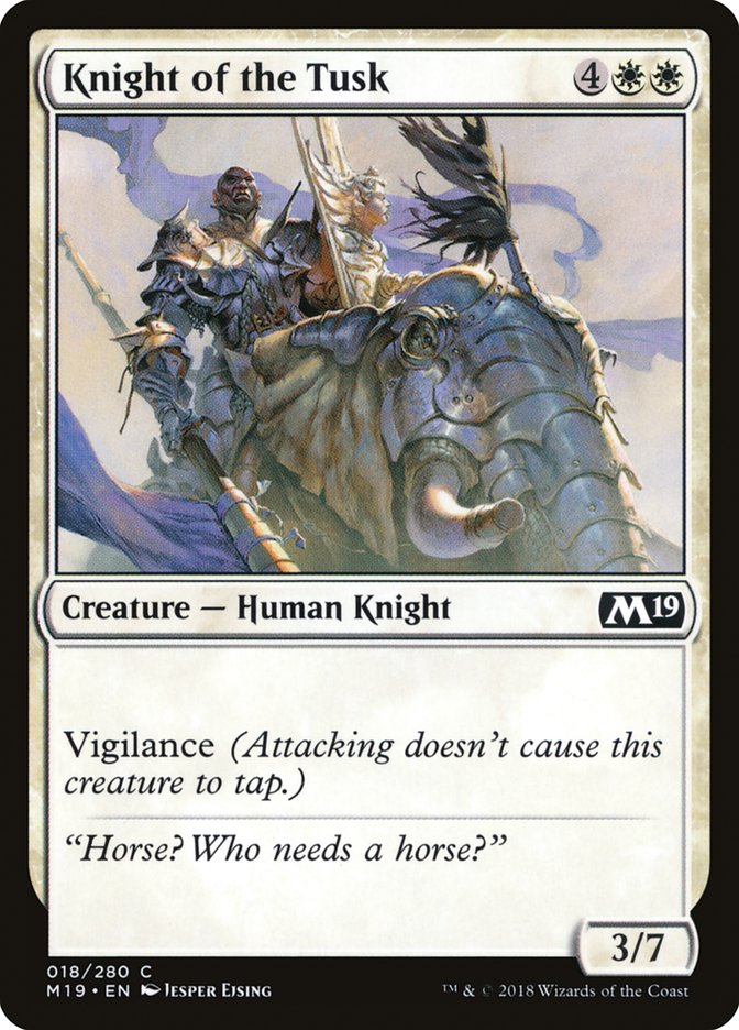 Knight of the Tusk [Core Set 2019] | L.A. Mood Comics and Games