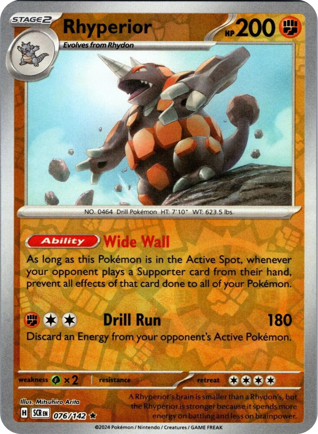 Rhyperior (076/142) [Scarlet & Violet: Stellar Crown] | L.A. Mood Comics and Games