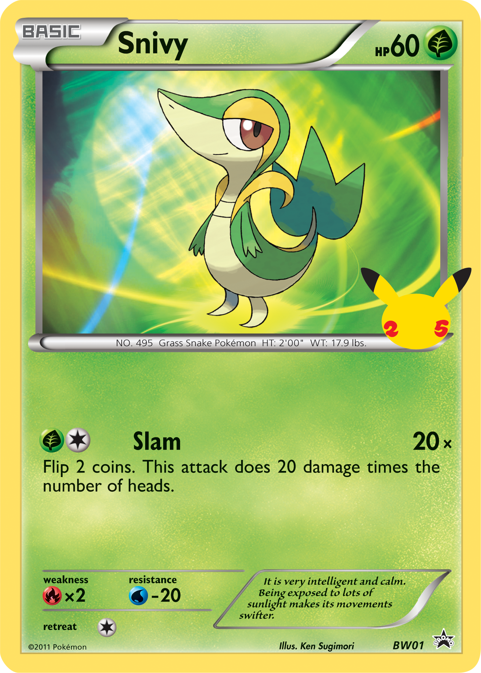 Snivy (BW01) (Jumbo Card) [First Partner Pack] | L.A. Mood Comics and Games
