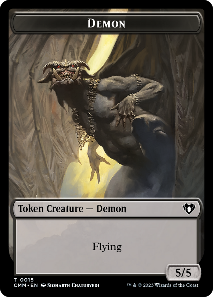 Eldrazi Spawn // Demon Double-Sided Token [Commander Masters Tokens] | L.A. Mood Comics and Games