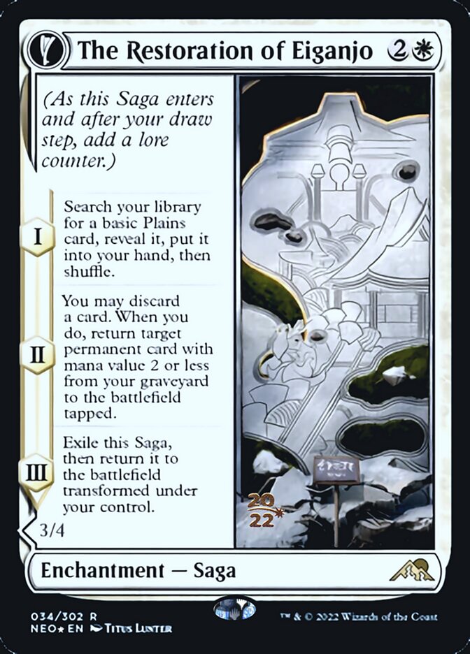 The Restoration of Eiganjo // Architect of Restoration [Kamigawa: Neon Dynasty Prerelease Promos] | L.A. Mood Comics and Games
