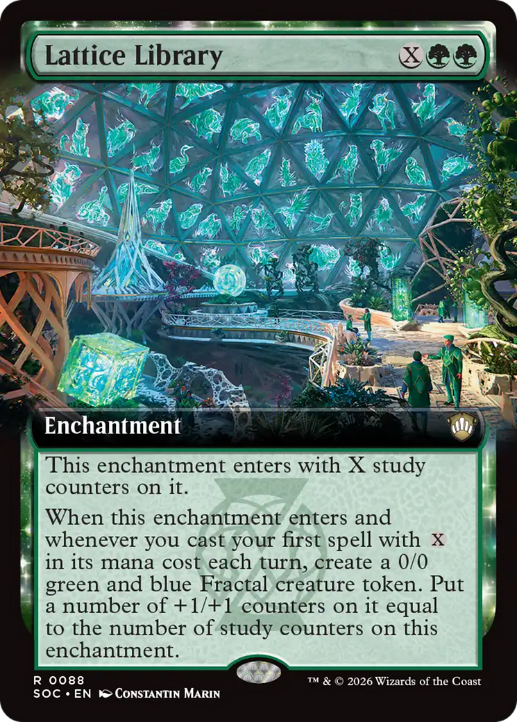 Lattice Library (Extended Art) [Secrets of Strixhaven Commander] | L.A. Mood Comics and Games