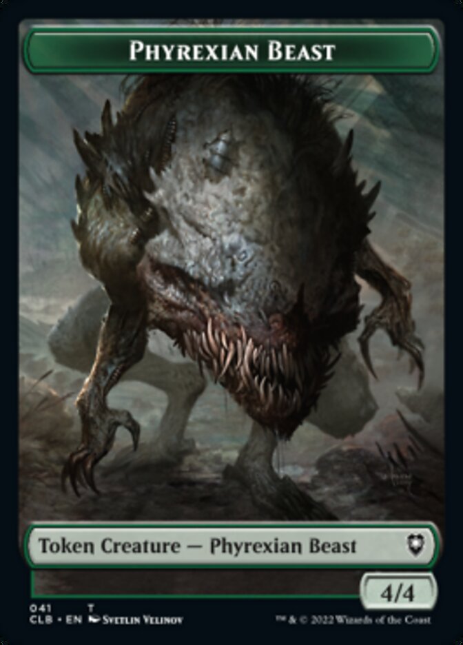 Phyrexian Beast // Wurm Double-Sided Token [Commander Legends: Battle for Baldur's Gate Tokens] | L.A. Mood Comics and Games