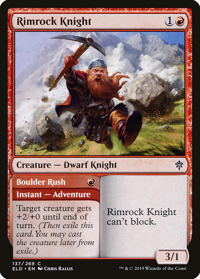 Rimrock Knight // Boulder Rush [Throne of Eldraine] | L.A. Mood Comics and Games