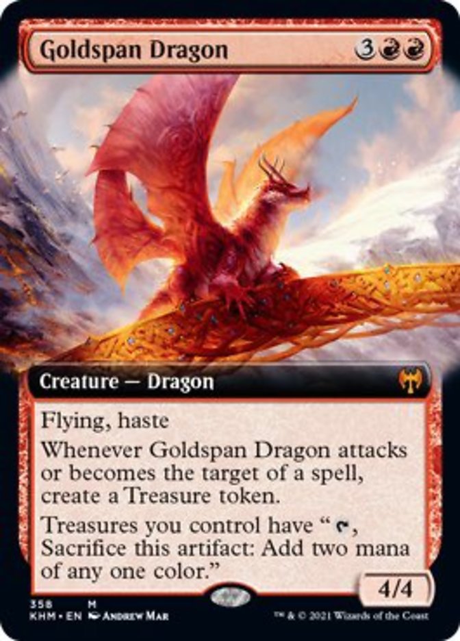 Goldspan Dragon (Extended Art) [Kaldheim] | L.A. Mood Comics and Games