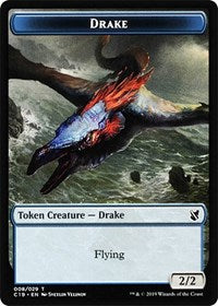 Drake // Human Double-Sided Token [Commander 2019 Tokens] | L.A. Mood Comics and Games