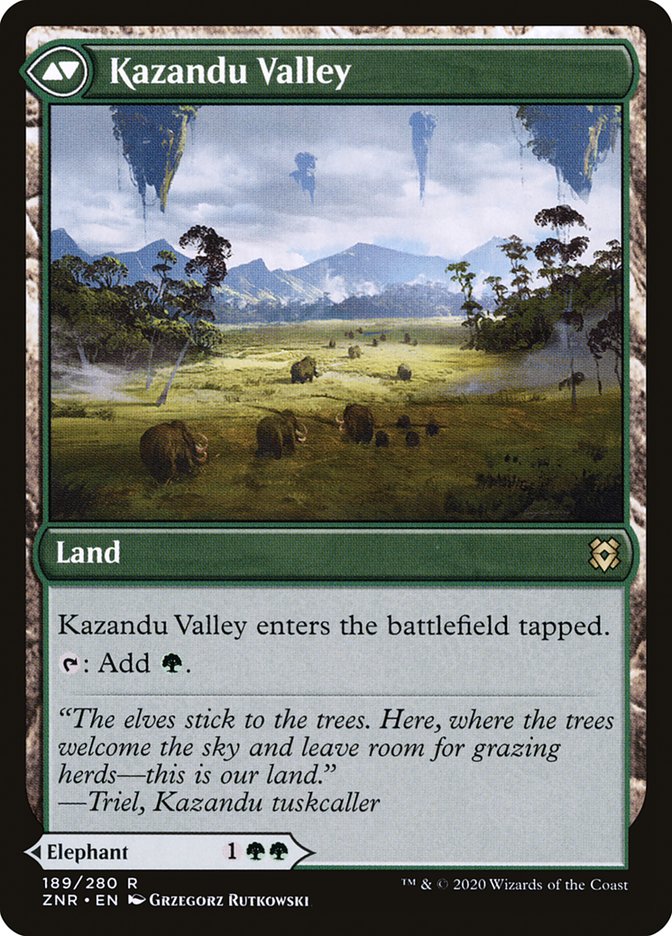Kazandu Mammoth // Kazandu Valley [Zendikar Rising] | L.A. Mood Comics and Games