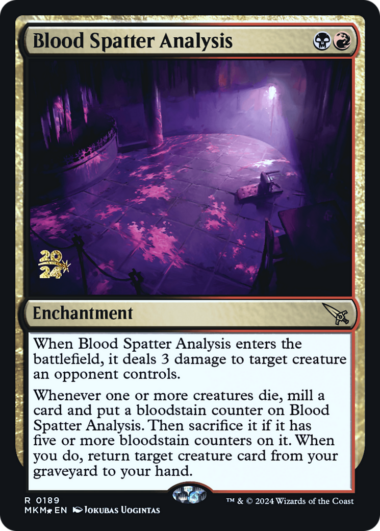 Blood Spatter Analysis [Murders at Karlov Manor Prerelease Promos] | L.A. Mood Comics and Games
