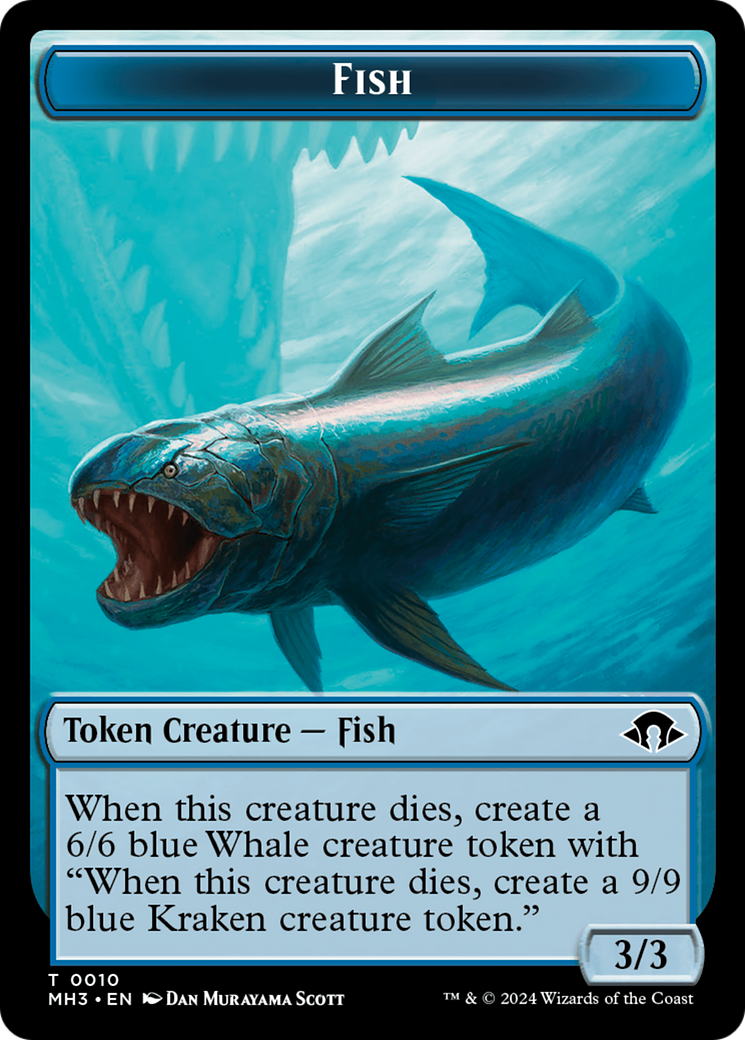 Eldrazi Spawn // Fish Double-Sided Token [Modern Horizons 3 Tokens] | L.A. Mood Comics and Games