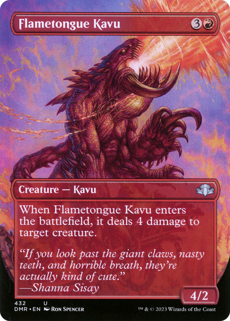 Flametongue Kavu (Borderless Alternate Art) [Dominaria Remastered] | L.A. Mood Comics and Games