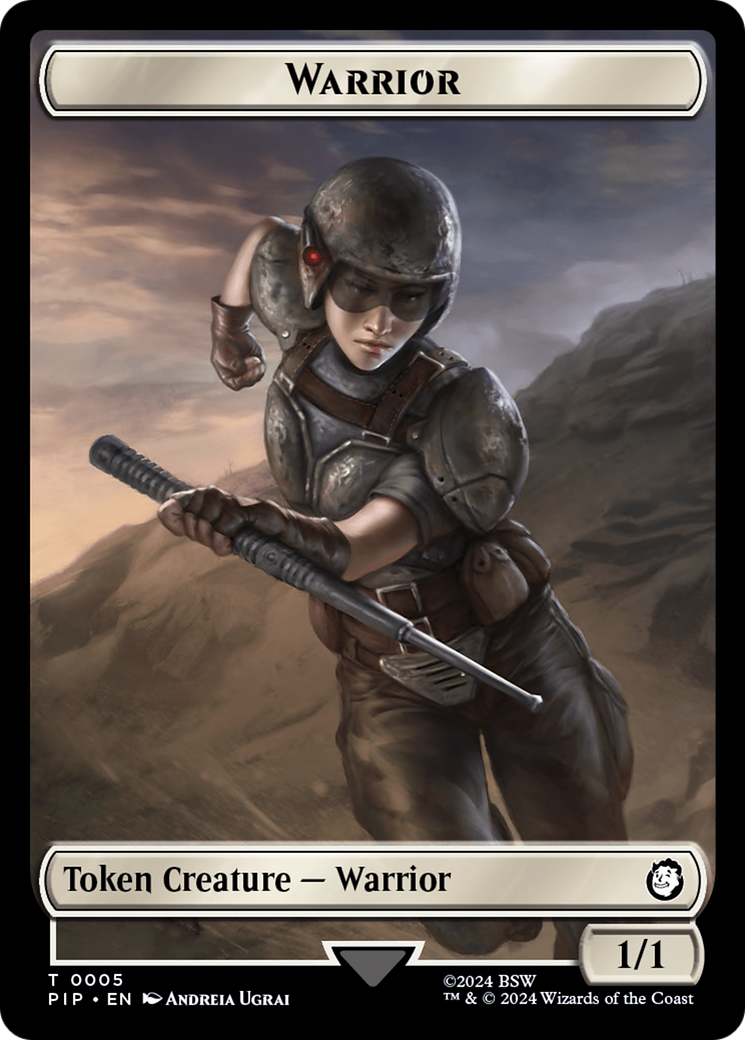 Radiation // Warrior Double-Sided Token [Fallout Tokens] | L.A. Mood Comics and Games