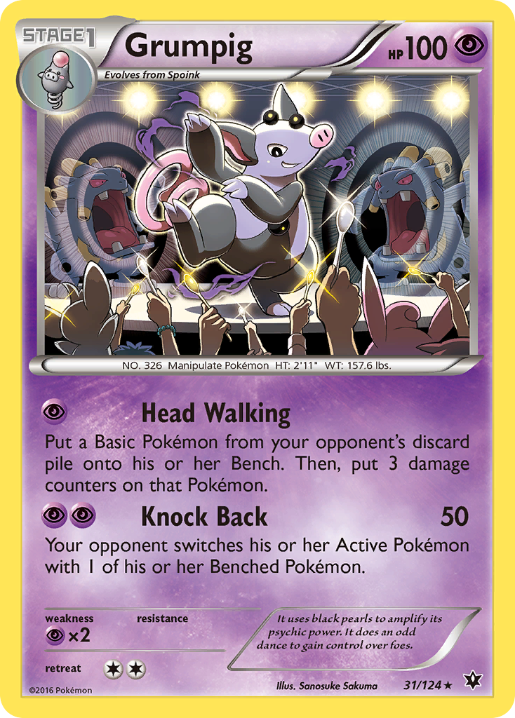 Grumpig (31/124) [XY: Fates Collide] | L.A. Mood Comics and Games