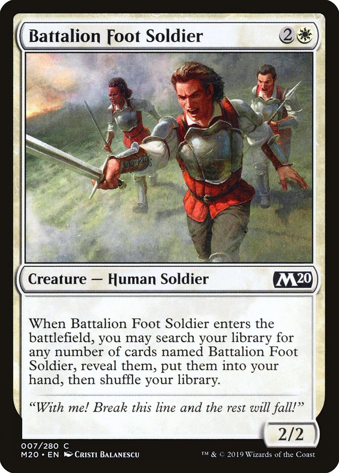 Battalion Foot Soldier [Core Set 2020] | L.A. Mood Comics and Games