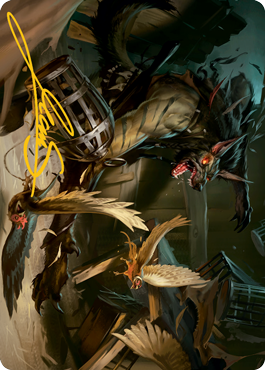 Wing Shredder Art Card (Gold-Stamped Signature) [Innistrad: Midnight Hunt Art Series] | L.A. Mood Comics and Games