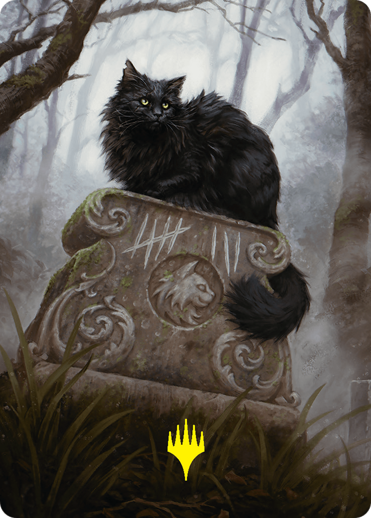 Nine-Lives Familiar 2 Art Card (36/54) (Gold-Stamped Planeswalker Symbol) [Foundations Art Series] | L.A. Mood Comics and Games