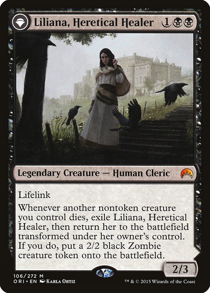 Liliana, Heretical Healer // Liliana, Defiant Necromancer [Magic Origins] | L.A. Mood Comics and Games