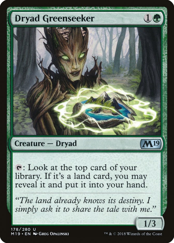 Dryad Greenseeker [Core Set 2019] | L.A. Mood Comics and Games