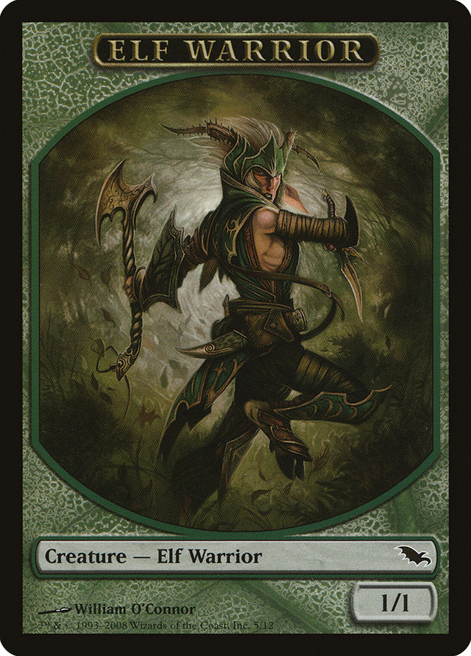 Elf Warrior Token (5/12) [Shadowmoor Tokens] | L.A. Mood Comics and Games
