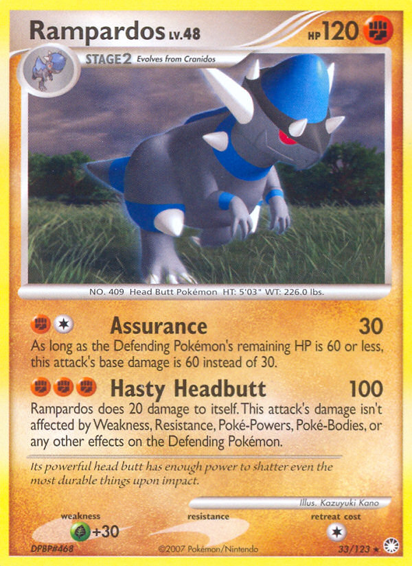 Rampardos (33/123) [Diamond & Pearl: Mysterious Treasures] | L.A. Mood Comics and Games