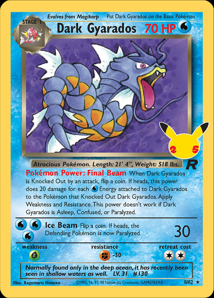 Dark Gyarados (8/82) [Celebrations: 25th Anniversary - Classic Collection] | L.A. Mood Comics and Games