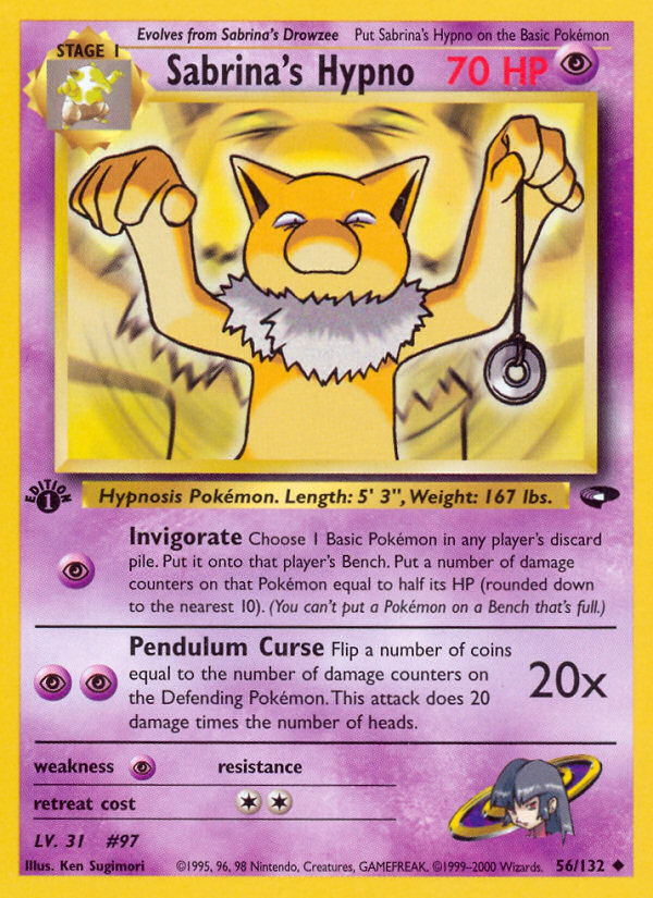 Sabrina's Hypno (56/132) [Gym Challenge 1st Edition] | L.A. Mood Comics and Games