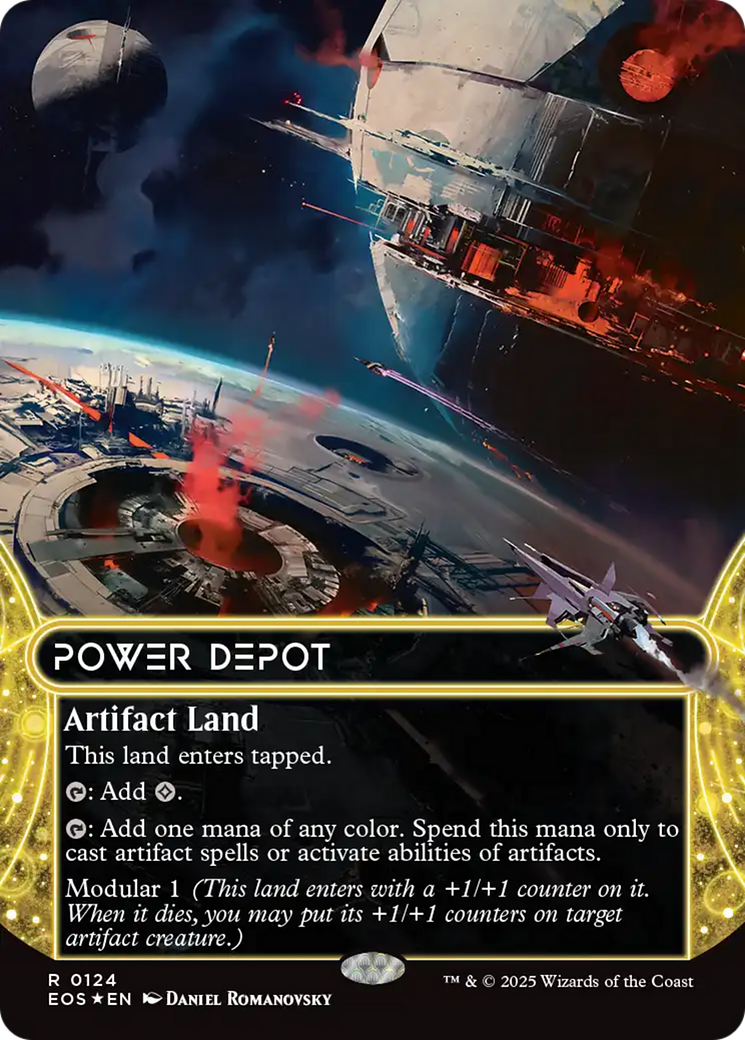 Power Depot (0124) (Borderless) (Galaxy Foil) [Edge of Eternities: Stellar Sights] | L.A. Mood Comics and Games