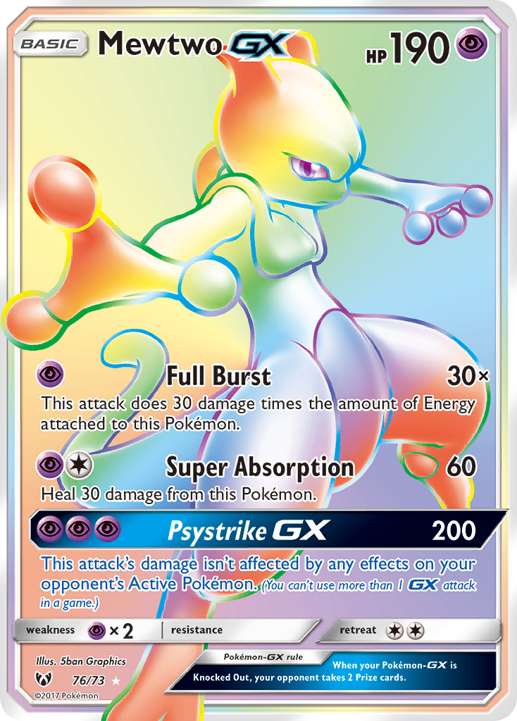 Mewtwo GX (76/73) [Sun & Moon: Shining Legends] | L.A. Mood Comics and Games