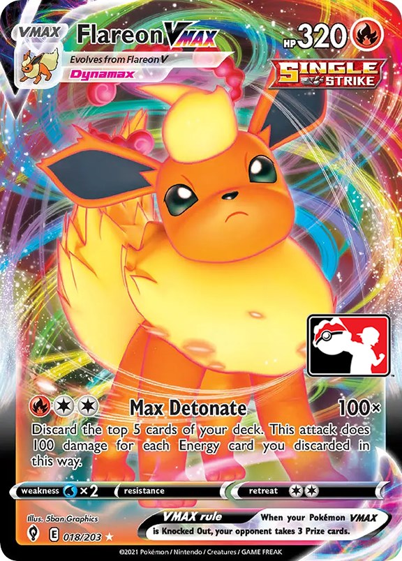Flareon VMAX (018/203) [Prize Pack Series One] | L.A. Mood Comics and Games