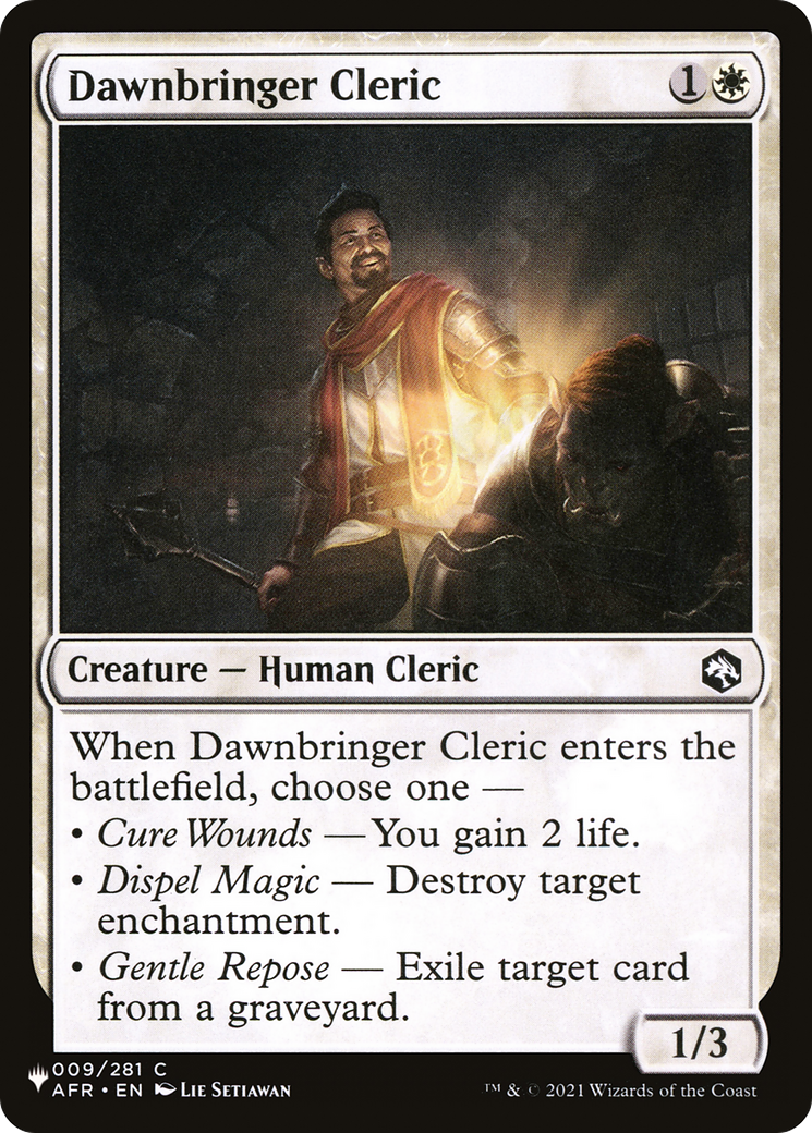 Dawnbringer Cleric [The List] | L.A. Mood Comics and Games