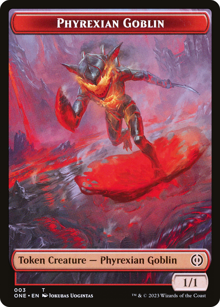 Phyrexian Goblin // The Hollow Sentinel Double-Sided Token [Phyrexia: All Will Be One Tokens] | L.A. Mood Comics and Games