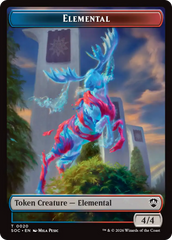 Elemental (0020) // Manifest Double-Sided Token [Secrets of Strixhaven Commander Tokens] | L.A. Mood Comics and Games