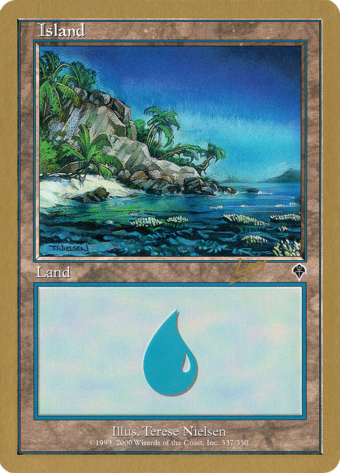 Island (rl337a) (Raphael Levy) [World Championship Decks 2002] | L.A. Mood Comics and Games