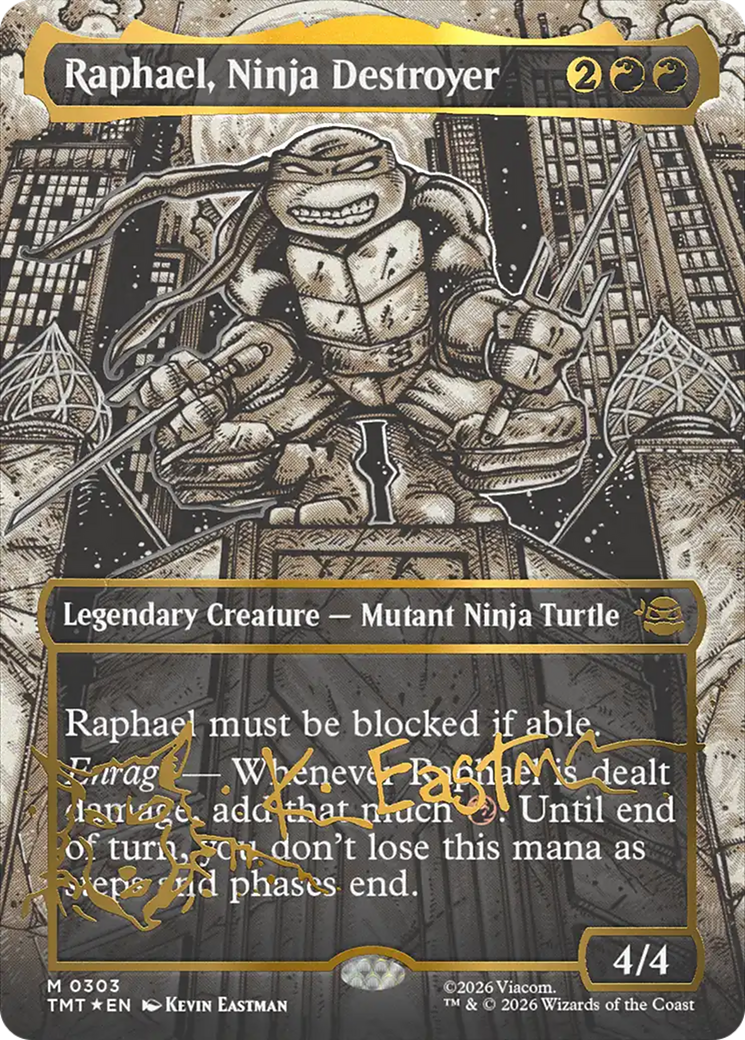 Raphael, Ninja Destroyer (Borderless) (Gold-Stamped Signature) [Teenage Mutant Ninja Turtles] | L.A. Mood Comics and Games