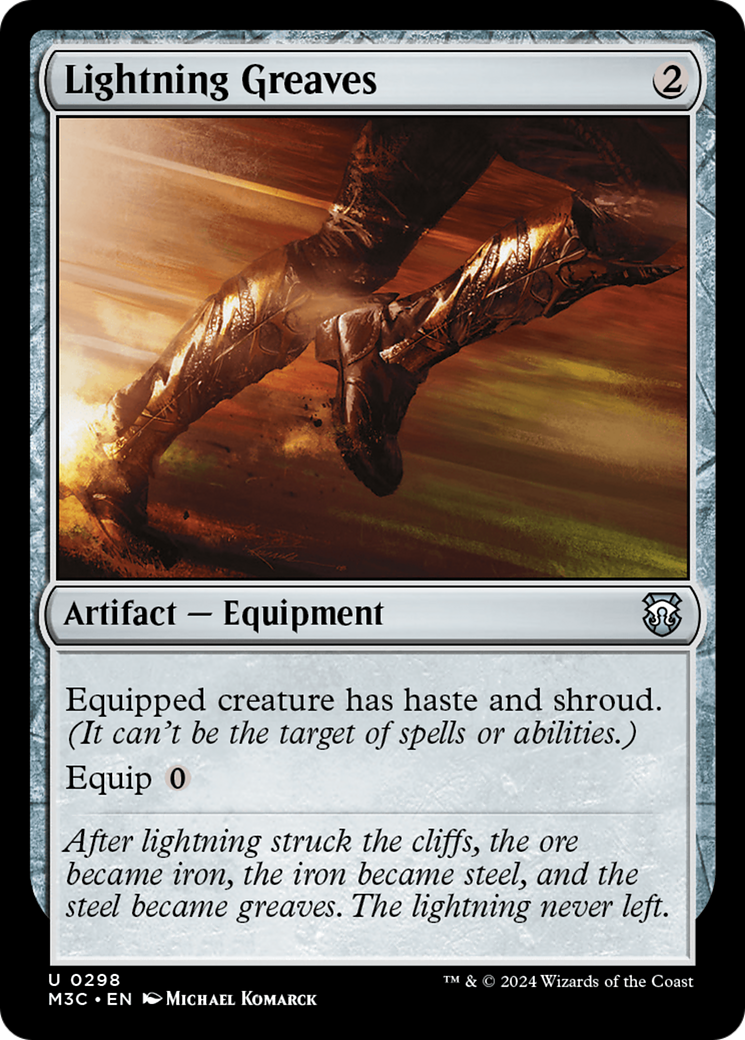 Lightning Greaves (Ripple Foil) [Modern Horizons 3 Commander] | L.A. Mood Comics and Games