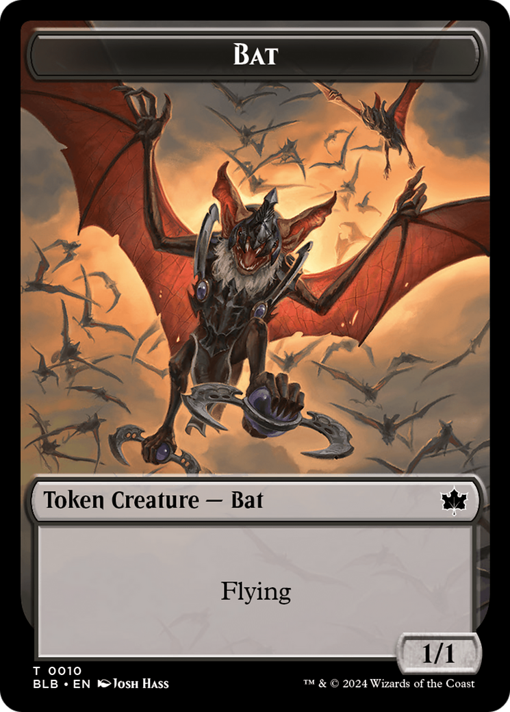 Bat // Intrepid Rabbit Double-Sided Token [Bloomburrow Tokens] | L.A. Mood Comics and Games