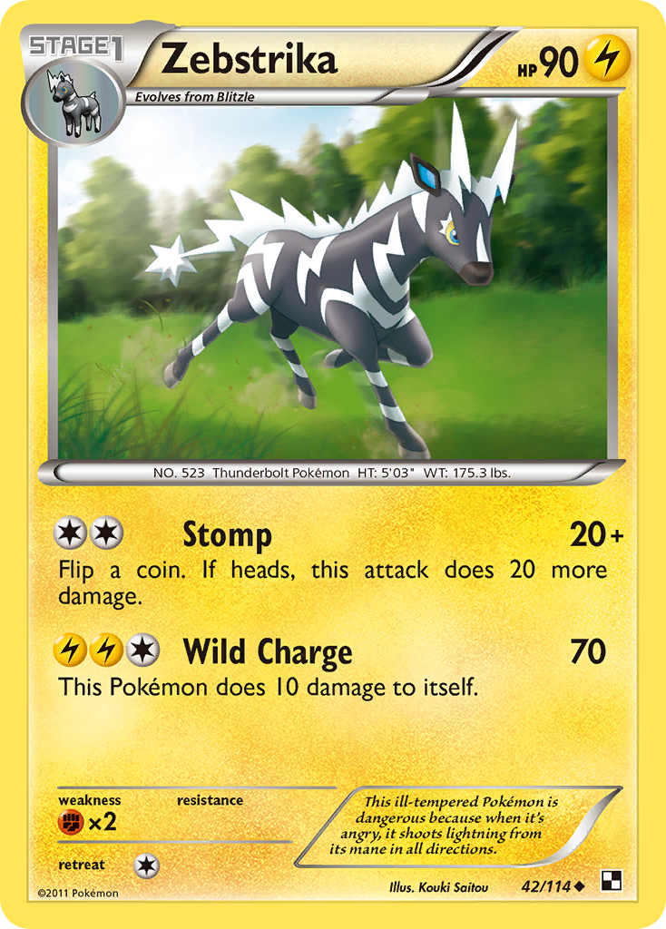 Zebstrika (42/114) [Black & White: Base Set] | L.A. Mood Comics and Games